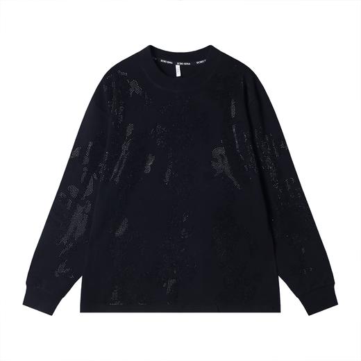 T2214秋冬季新款时尚个性纯色亮闪韩版圆领时尚设计感小众百搭上衣 商品图1