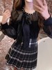 张心子【布拉格少女】校园风减龄格子百褶裙半身裙 U2411107 商品缩略图3
