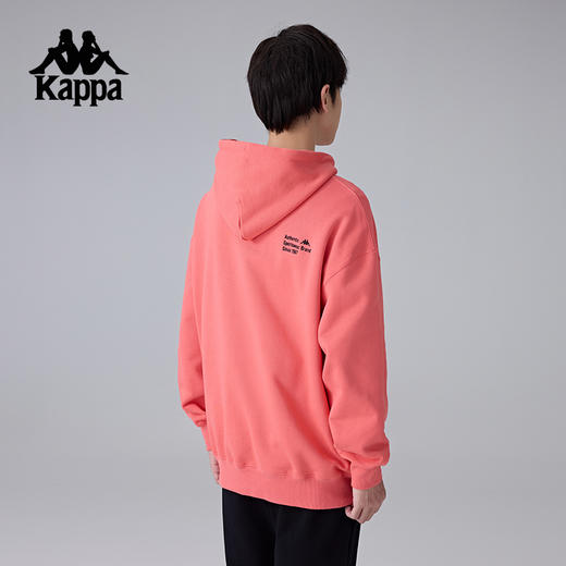Kappa卡帕背靠背2025新款运动连帽卫衣男休闲针织套头衫宽松上衣K0F12MT61 商品图3