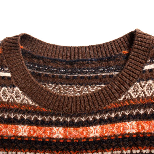 100%山羊绒费尔岛圆领套衫 商品图4