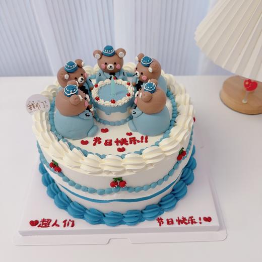 警察叔叔立体小动物复古蛋糕-低糖处理无添加 商品图3