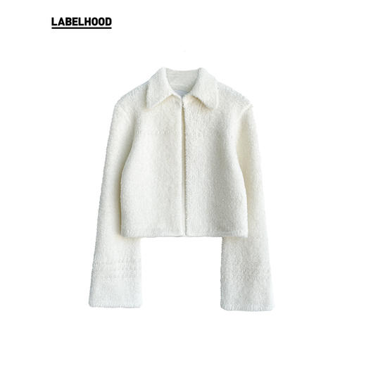 【SWAYING x LABELHOOD】蕾虎联名款简约绒感翻领短夹克 商品图4