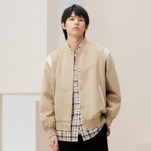 gxg.jeans男装冬季多色仿鹿皮绒棒球领夹克JFD12100041 商品图1