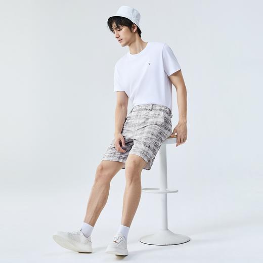 柒牌男式休闲短裤夏季新款时尚潮流格纹提花中青年休闲百搭直筒裤128H73890 商品图5
