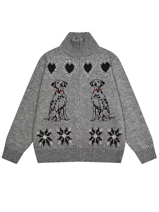 马得工地/MDGDMY244509/立领狗狗双开拉链毛衣开衫 商品图3