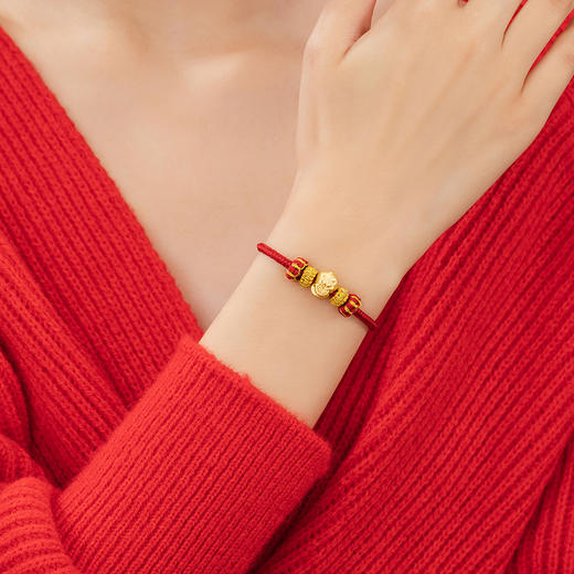 【经典】2025年蛇年生肖足银999编织红色手绳  萌蛇献瑞贺福年 本命年平安扣编织绳纯银手链带证书 商品图1