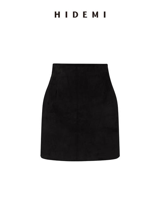 HIDEMI立体剪裁显瘦皮裙短裙半身裙巴恩风复古裙子 商品图7