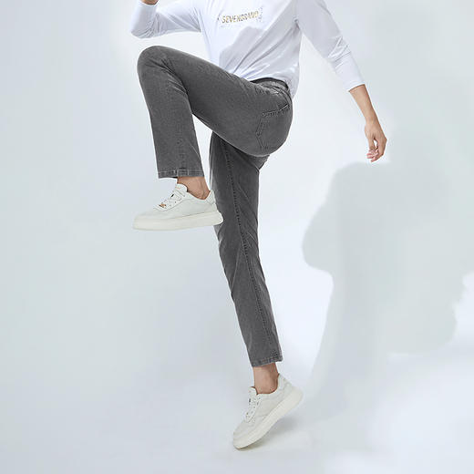 【莱卡】柒牌直筒牛仔裤男2025春季新款时尚潮流百搭男士牛仔长裤128H70850 商品图1