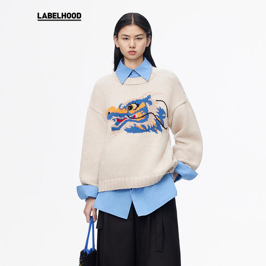【THE FLOCKS × LABELHOOD】蕾虎联名时尚龙头手织毛衣 商品图0