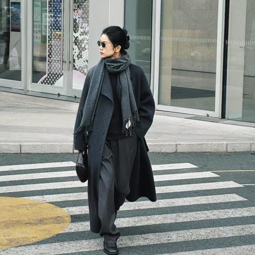 顺丰包邮65123洛诗琳显瘦时髦老钱感褶裥西装裤813 商品图2