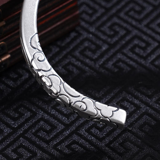 子佩集S999银【祥云交融】手工银手镯原创设计纯银【55085252】2501 商品图2