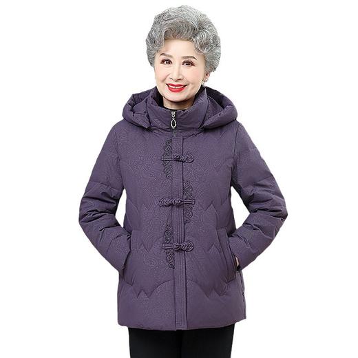 【奶奶冬装羽绒棉服】中老年人连帽加厚棉袄外套妈妈时尚保暖婚宴棉衣 商品图4