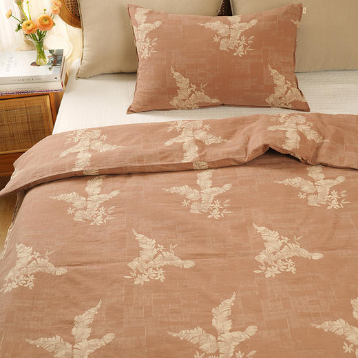 芭蕉系列全套一整套亚麻透气亲肤厚单人一体被子 商品图2