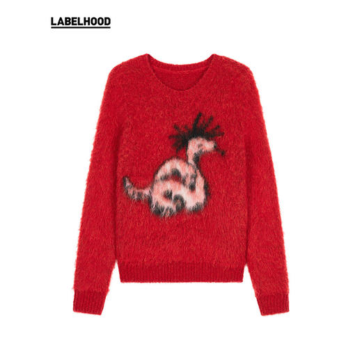 【TRINITE×LABELHOOD】蕾虎联名25早春豹纹小蛇毛衣环保皮草卫裤 商品图1