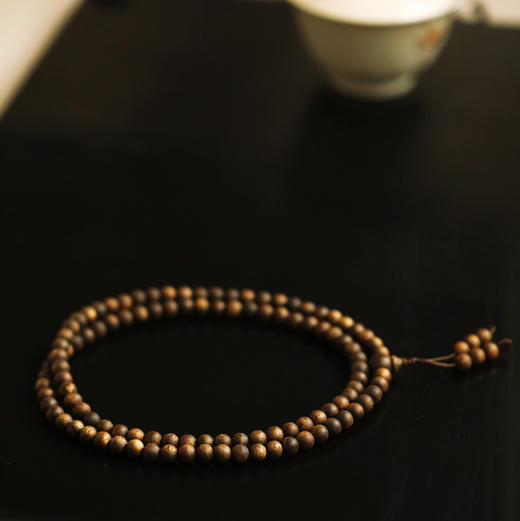 【青山特惠】7mm108颗 绿棋楠 沉香手链 15.3g c7 商品图6