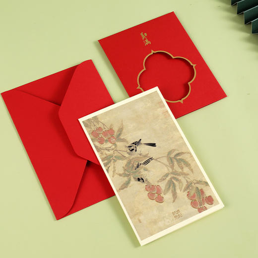 花窗藏喜贺卡：顺遂+长乐+美满+所愿—中国美术学院文创＆一艺之间居家好物送礼佳品 商品图1