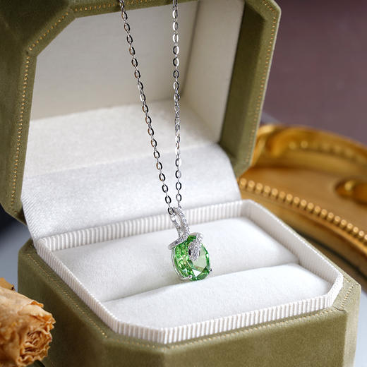 子佩集S925银【灵蛇添彩】套链纯银【YL-6868】时尚绿锆石蛇项链2501 商品图1