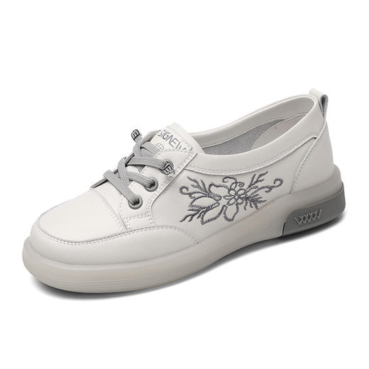 信诺时尚女士单鞋2025春季新款一脚蹬妈妈鞋中老年软底休闲皮鞋女5C5133-1 商品图4