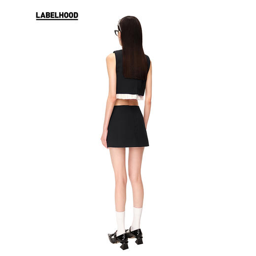 【SHUSHUTONG】蕾虎装装饰下摆圆领无袖短上衣经典款背心 商品图1