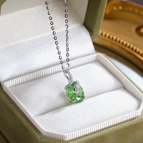 子佩集S925银【灵蛇添彩】套链纯银【YL-6868】时尚绿锆石蛇项链2501