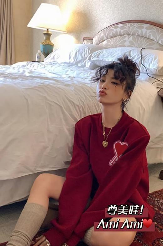 𝐀𝐦𝐢红色专属新年红卫衣 商品图6