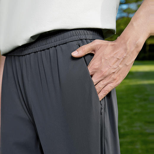 【都市户外】柒牌抽绳松紧休闲裤男春夏薄款简约百搭弹力直筒长裤128H70930 商品图2