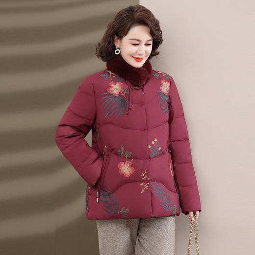 【 冬装羽绒棉服中年妈妈装】洋气中老年短款棉衣外套女保暖棉袄 商品图1
