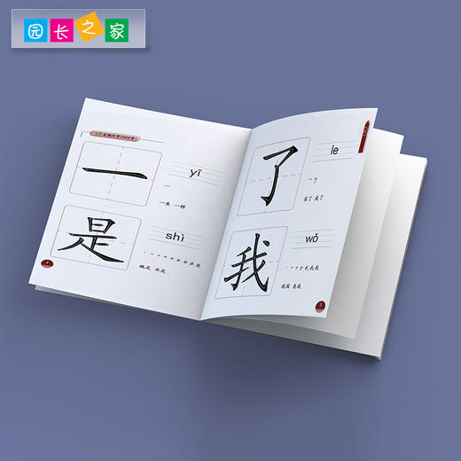 高频汉字999幼儿园语言教具自主阅读笔画笔顺拼音组词册 商品图1