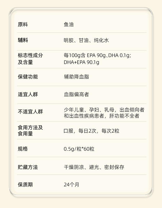 福雅安金泽百牌鱼油软胶囊辅助降血脂泽百升级款 商品图3