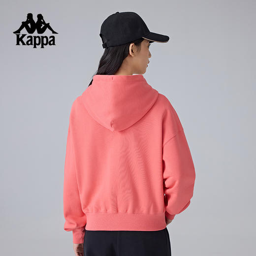 Kappa卡帕背靠背新款运动外套女款休闲连帽卫衣针织开衫短款上衣K0F22MK61 商品图3