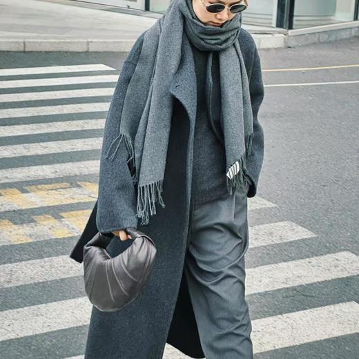 顺丰包邮65123洛诗琳显瘦时髦老钱感褶裥西装裤813 商品图3