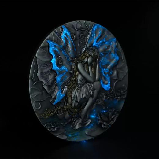 2025喀麦隆魔幻仙境2盎司银币！高浮雕夜光仙女！ 商品图1