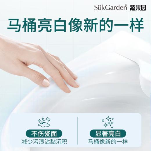 蔬果园阳光森雨亮白除菌洁厕剂500g-4339免刷洗 强力除垢 除菌率99.9% 商品图6