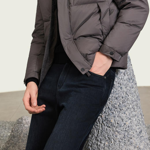 半身缘男裤  冬季牛仔裤简约时尚新颖棉复合面料254101M10103497 商品图3