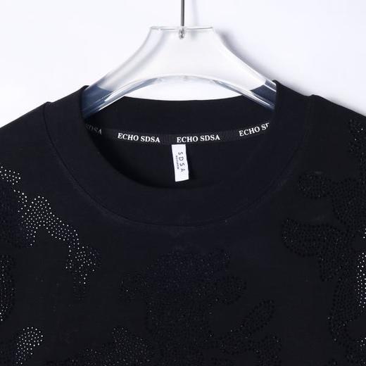 T2214秋冬季新款时尚个性纯色亮闪韩版圆领时尚设计感小众百搭上衣 商品图2