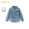 巴拉巴拉童装男童长袖衬衫儿童上衣2025春装纯棉牛仔 商品缩略图1