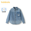 巴拉巴拉童装男童长袖衬衫儿童上衣2025春装纯棉牛仔 商品缩略图0