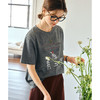 OLrain欧芮儿灰色短袖T恤女夏季2025年新款通勤印花百搭圆领上衣 商品缩略图3