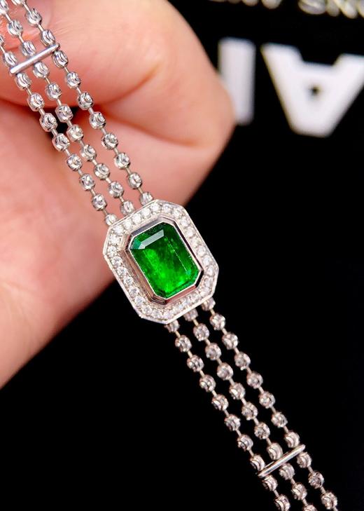 1ct刻面祖母绿手链 商品图0