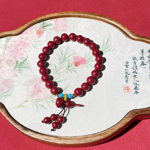 【2025朱砂】紫金葫芦朱砂手串8mm 商品图0