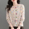 CC-103-A990小个子针织外套女士2025春秋装新款洋气花纱短款毛衣开衫外搭上衣 商品缩略图3