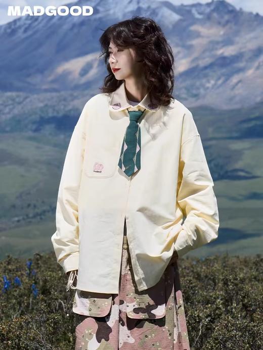 马得工地/MDGDCS244357/休闲贝壳元素毛巾绣衬衫 商品图2