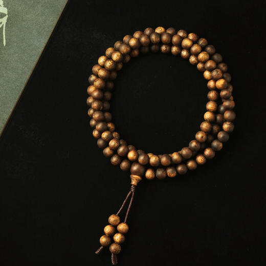 【青山特惠】7mm108颗 绿棋楠 沉香手链 15.3g c7 商品图0