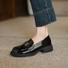 阿么手工女鞋复古港风乐福鞋真皮气质2025新款圆头单鞋女4CM软底 商品缩略图4
