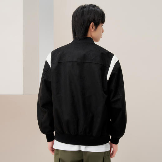 gxg.jeans男装冬季多色仿鹿皮绒棒球领夹克JFD12100041 商品图2