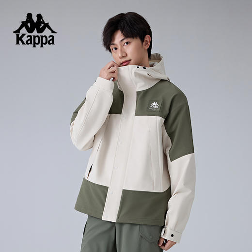 Kappa卡帕背靠背2025新款户外运动防风衣男款防泼水夹克休闲外套K0F12FJ72 商品图3