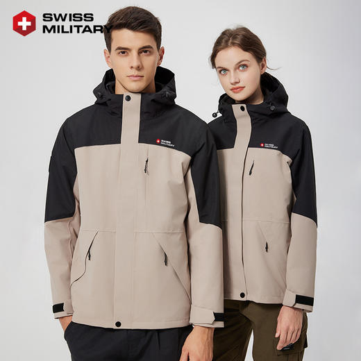 【瑞士百年户外专业品牌】SWISS MILITARY瑞士军工/二级冲锋衣 全热封压胶冲锋衣/ 送背包 +银狐绒内胆 商品图4