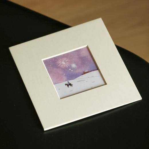 「雪地烟花」卡纸画|18.8cmx18.8cm   * 可付邮费或者随单发出， 随单发出到货退邮费 商品图2