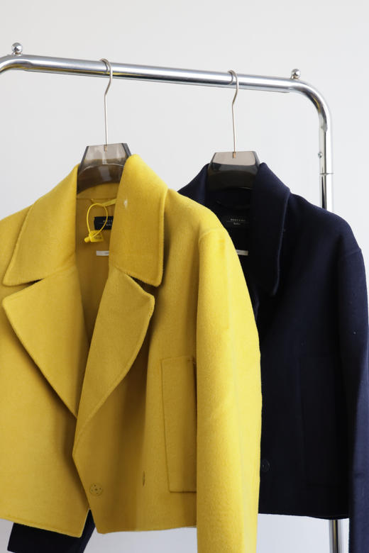 21024 M.M 100绵羊毛 羊毛呢短外套 廓形短款大衣 WT813 商品图3