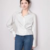 【高货wl】全新升级【铂金会员220/天猫289/差价69】(11214) 洛诗琳高级感简约翻领衬衫2025春季连肩袖收腰显瘦上衣女 商品缩略图1